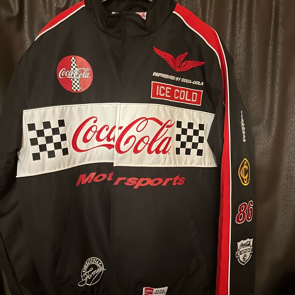 Black and  red  exclusive bmw motor Coca Cola jacket